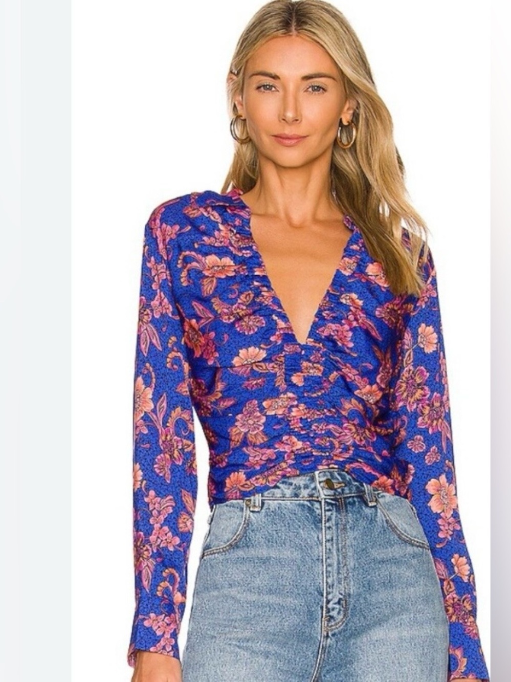Free People I Got You Printed Long Sleeve Top